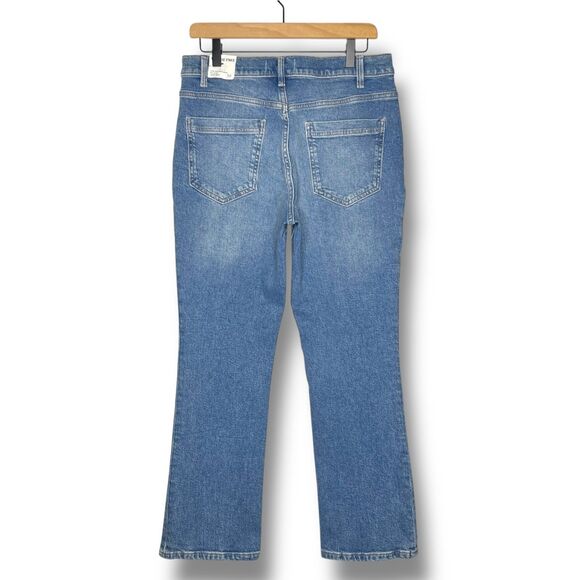 We The Free People Low Maintenance Crop Boot Denim Jean Blue Mid Rise Boho New - Picture 9 of 14